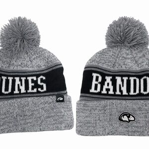 Bandon Dunes Golf Resort Pukka Pom Pom Beanie Gray Knit Hat Golf Winter Cap